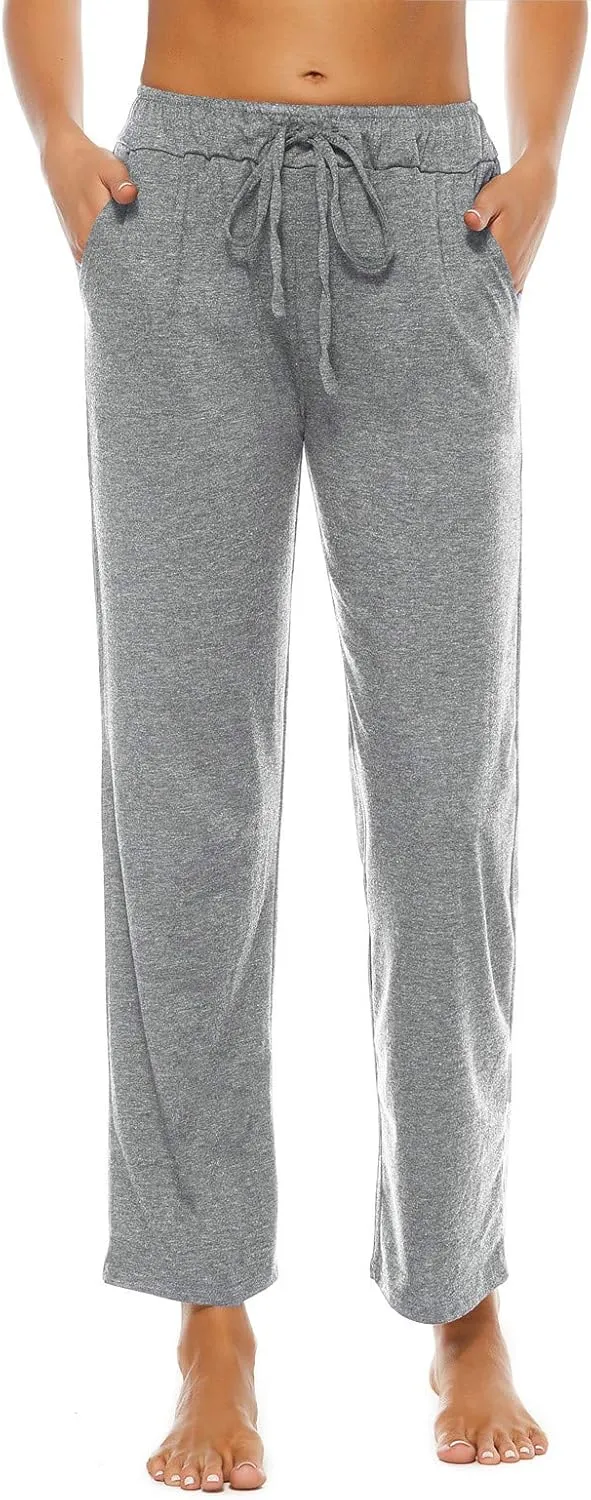 BATHRINS Womens Comfy Lounge Pants Loose Yoga Pants Drawstring Soft Pajama Pants with Pockets