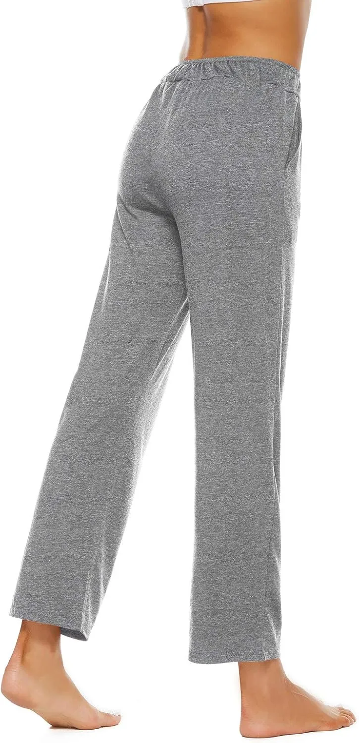 BATHRINS Womens Comfy Lounge Pants Loose Yoga Pants Drawstring Soft Pajama Pants with Pockets