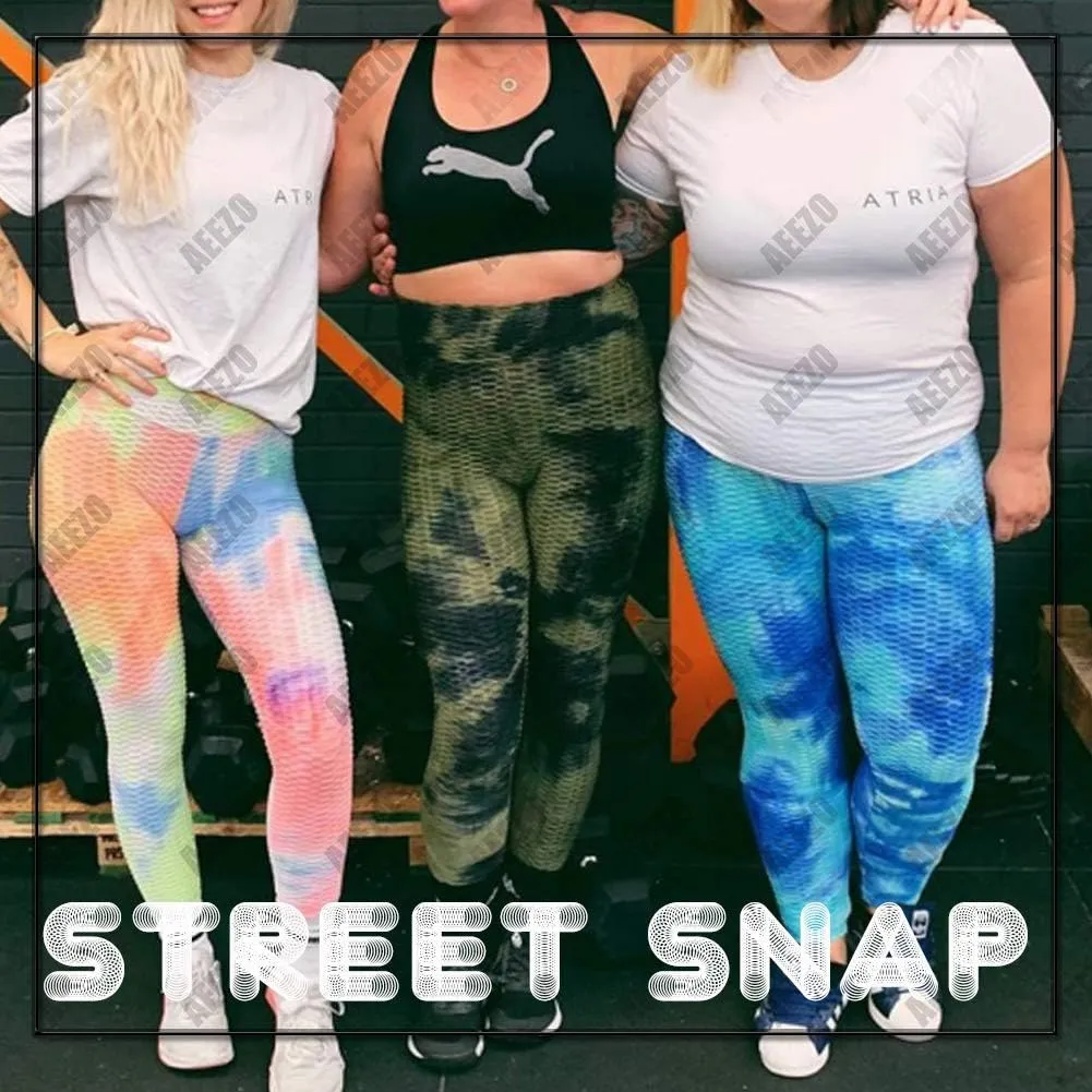 Booty Leggings for Women Textured Scrunch Butt Lift Yoga Pants Slimming Workout High Waisted Anti Cellulite Tights