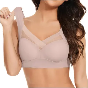 Bras for Older Women,Adjustable Wireless Support Bra No Underwire Seamless Bralette Wirefree Push-Up Padded Bras