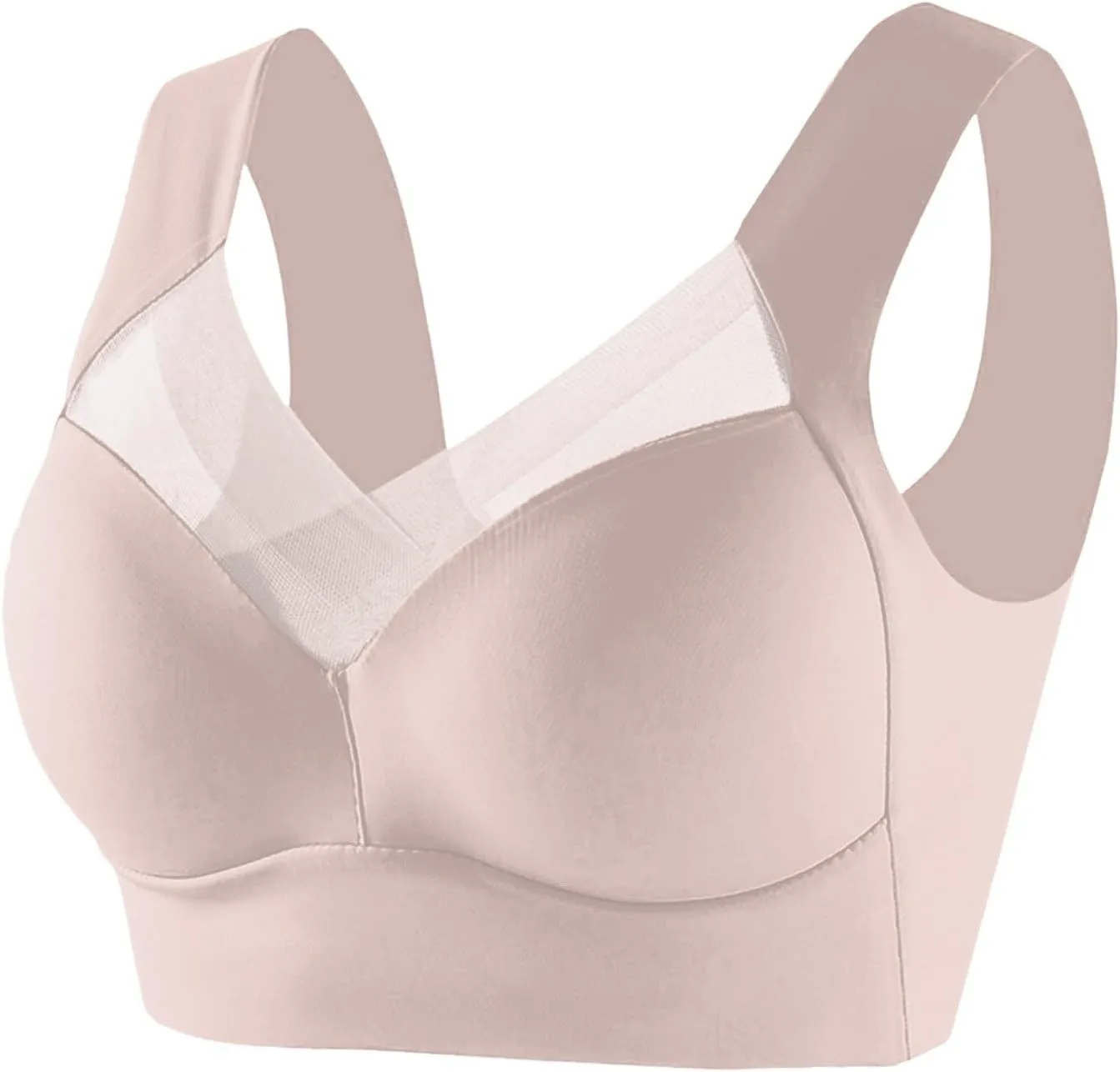 Bras for Older Women,Adjustable Wireless Support Bra No Underwire Seamless Bralette Wirefree Push-Up Padded Bras