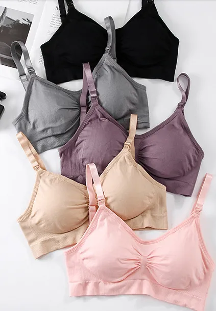 Cotton Breastfeeding Maternity Bra Nursing Bras for pregnant women front opening Pregnancy feeding bra underwear clothing