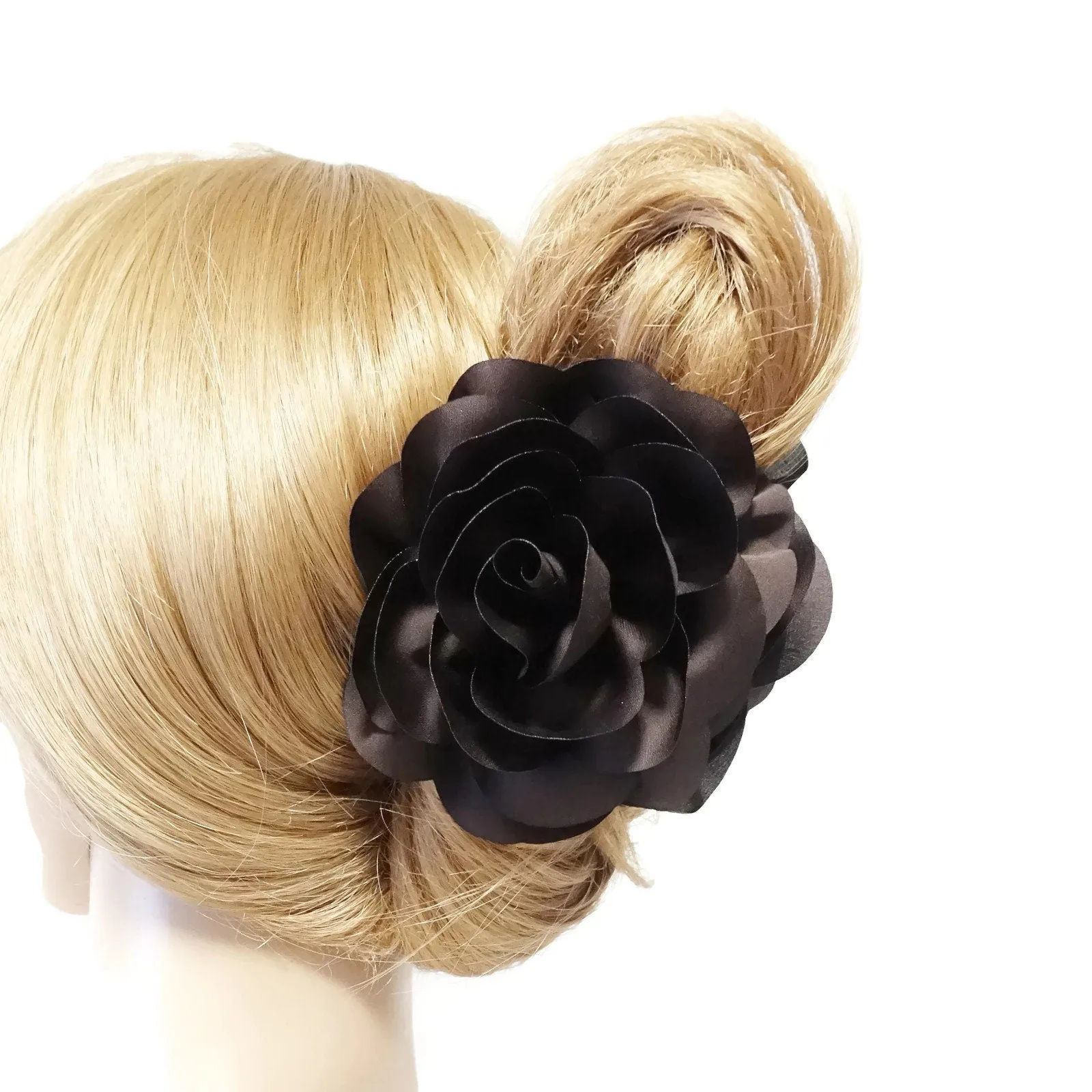 dahlia motivated wide petal hair claw updo clamp women hair accessories