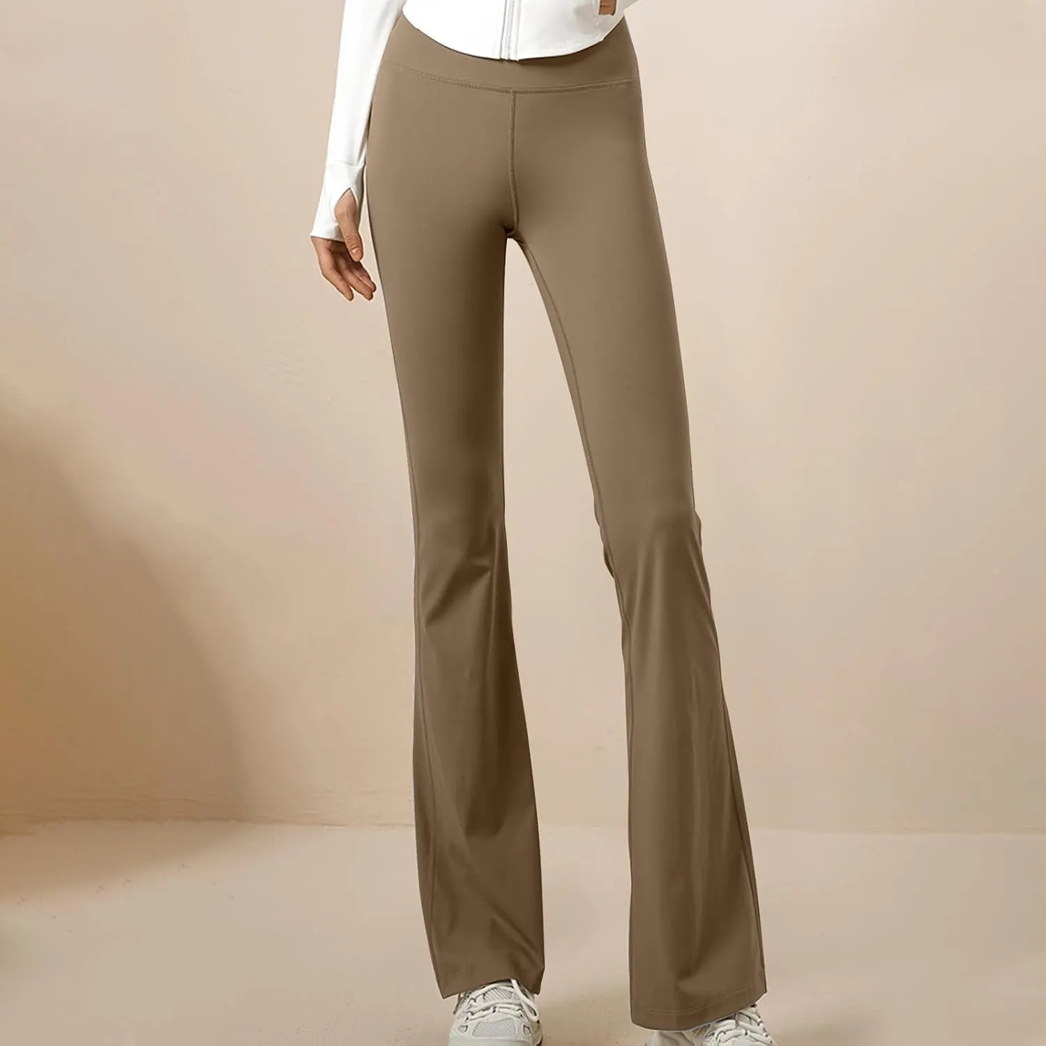 Flare Yoga Pants for Women High Waist Fold Over Flared Pants Bootcut Leggings Lounge Athletic Workout Wide Leg Pants