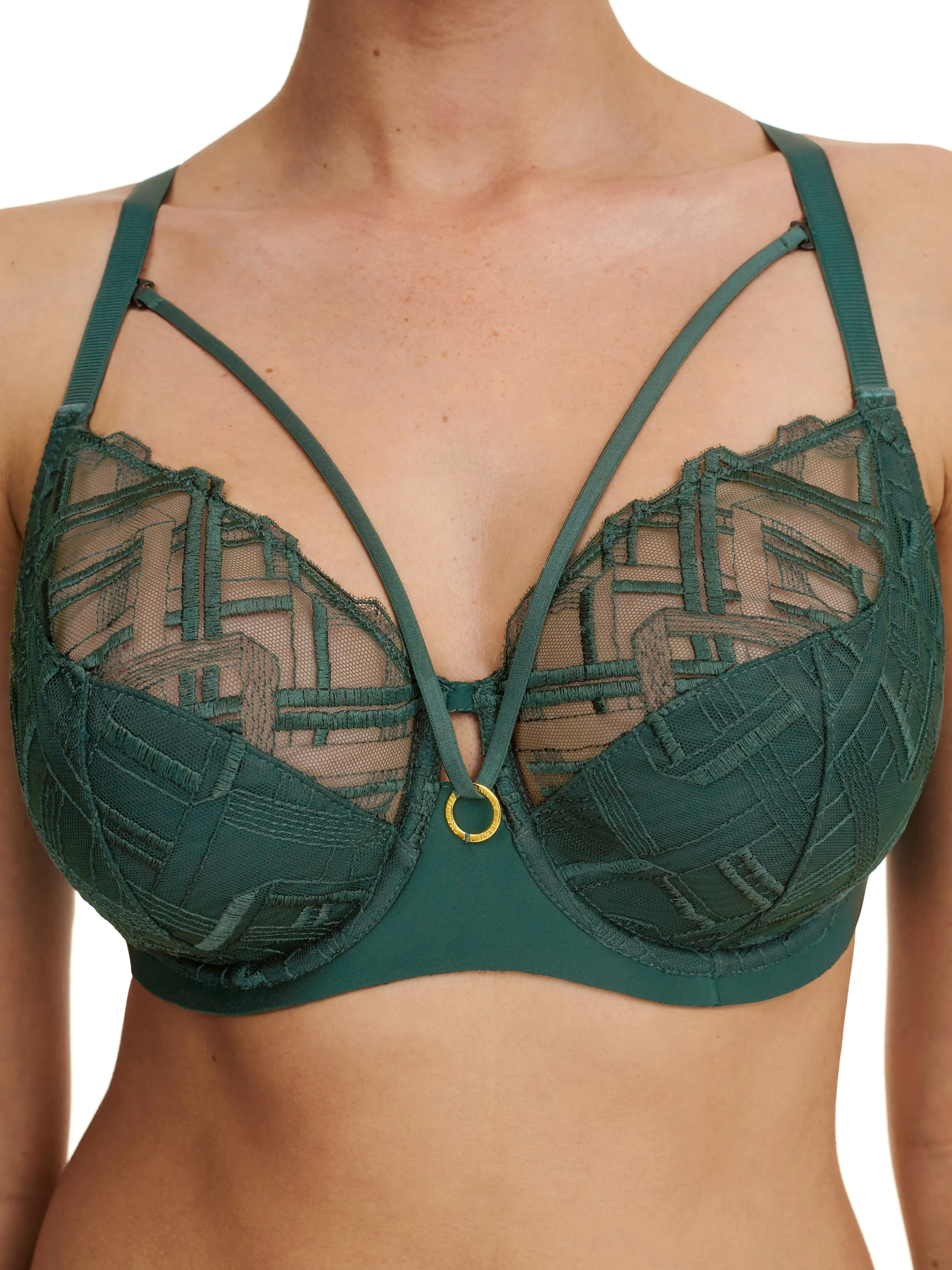 Graphic Support Full Coverage Bra In Empire Green - Chantelle
