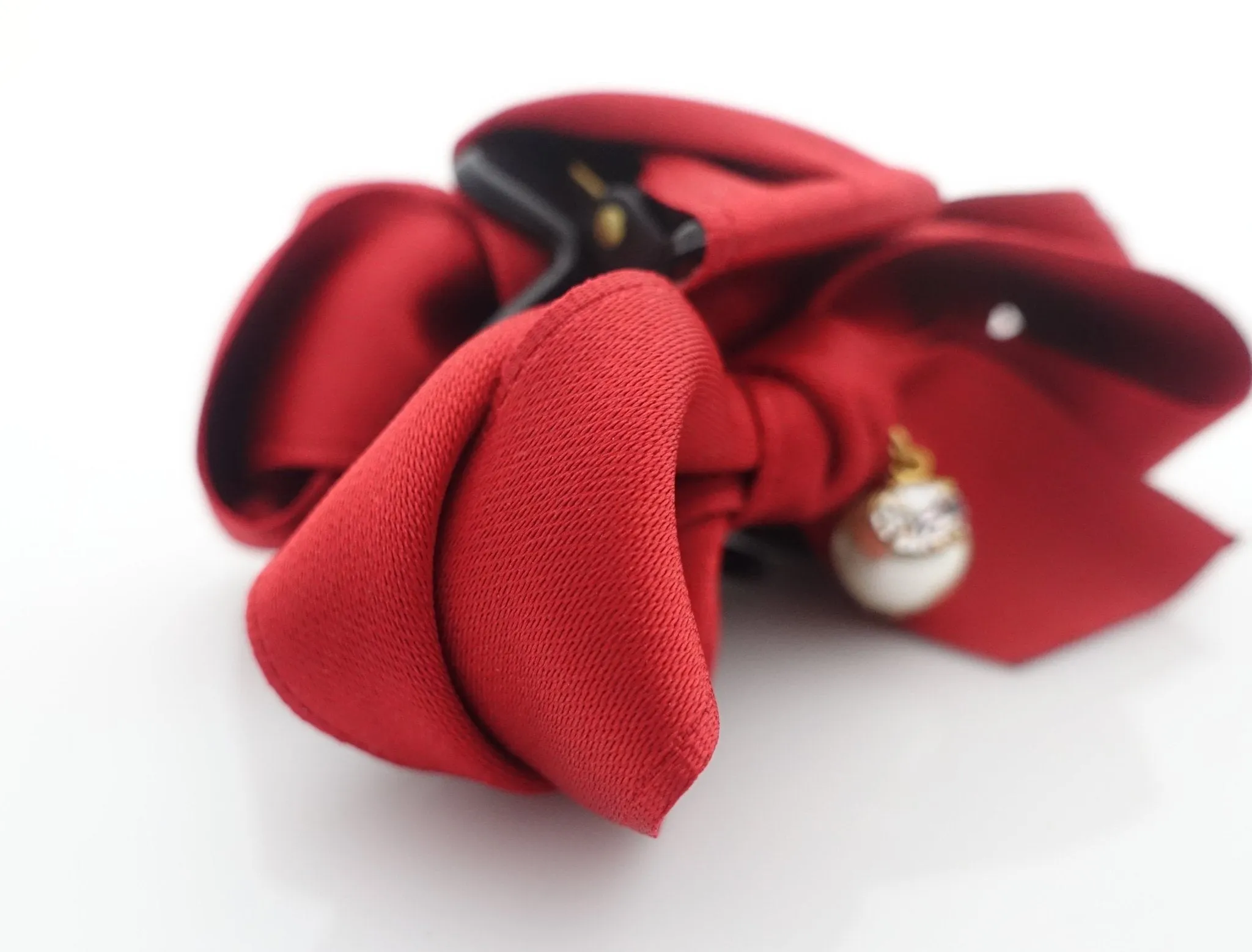 Handmade Satin Bow Mini Hair jaw Claw Clip Women Hair Accessories Small Hair Claw