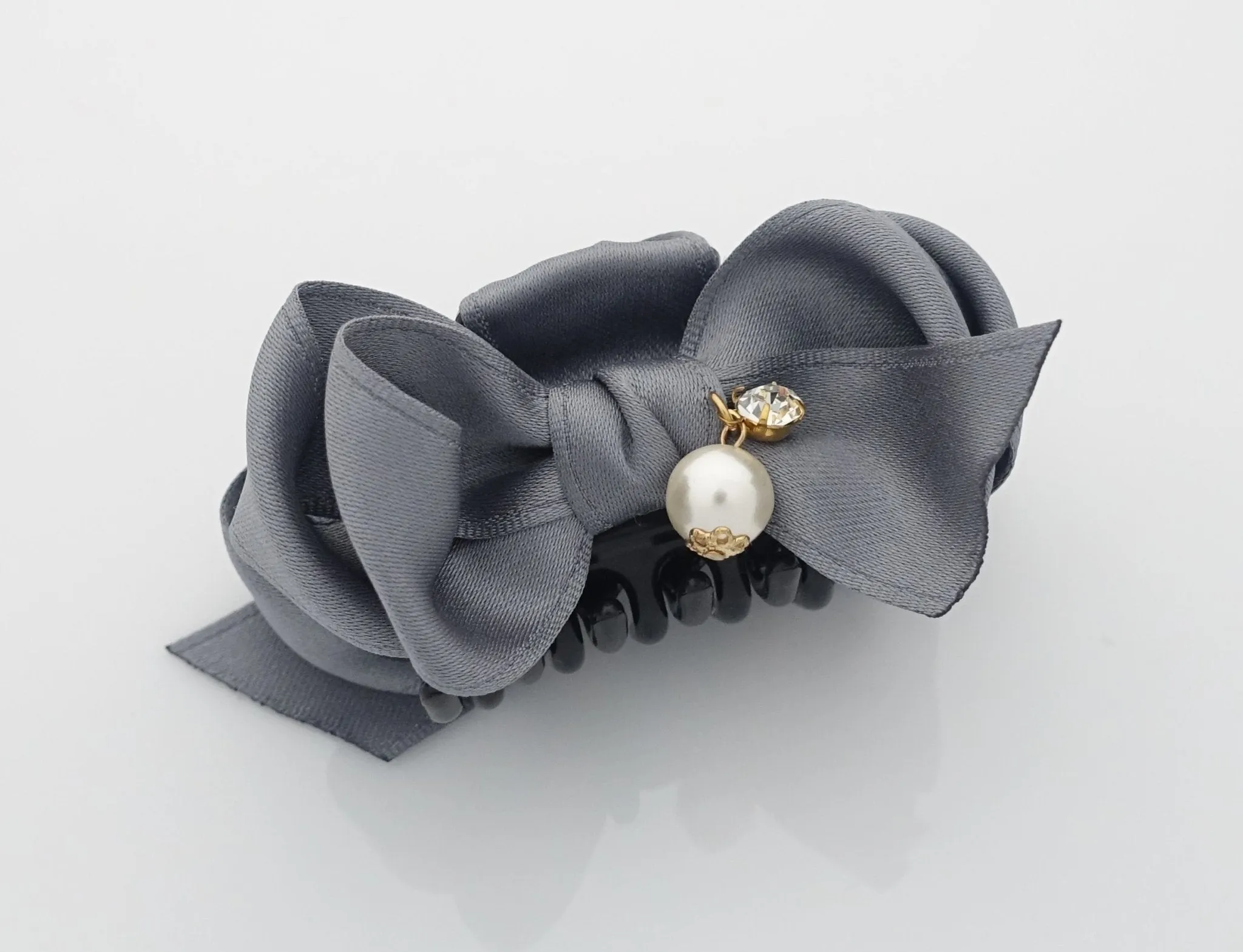 Handmade Satin Bow Mini Hair jaw Claw Clip Women Hair Accessories Small Hair Claw
