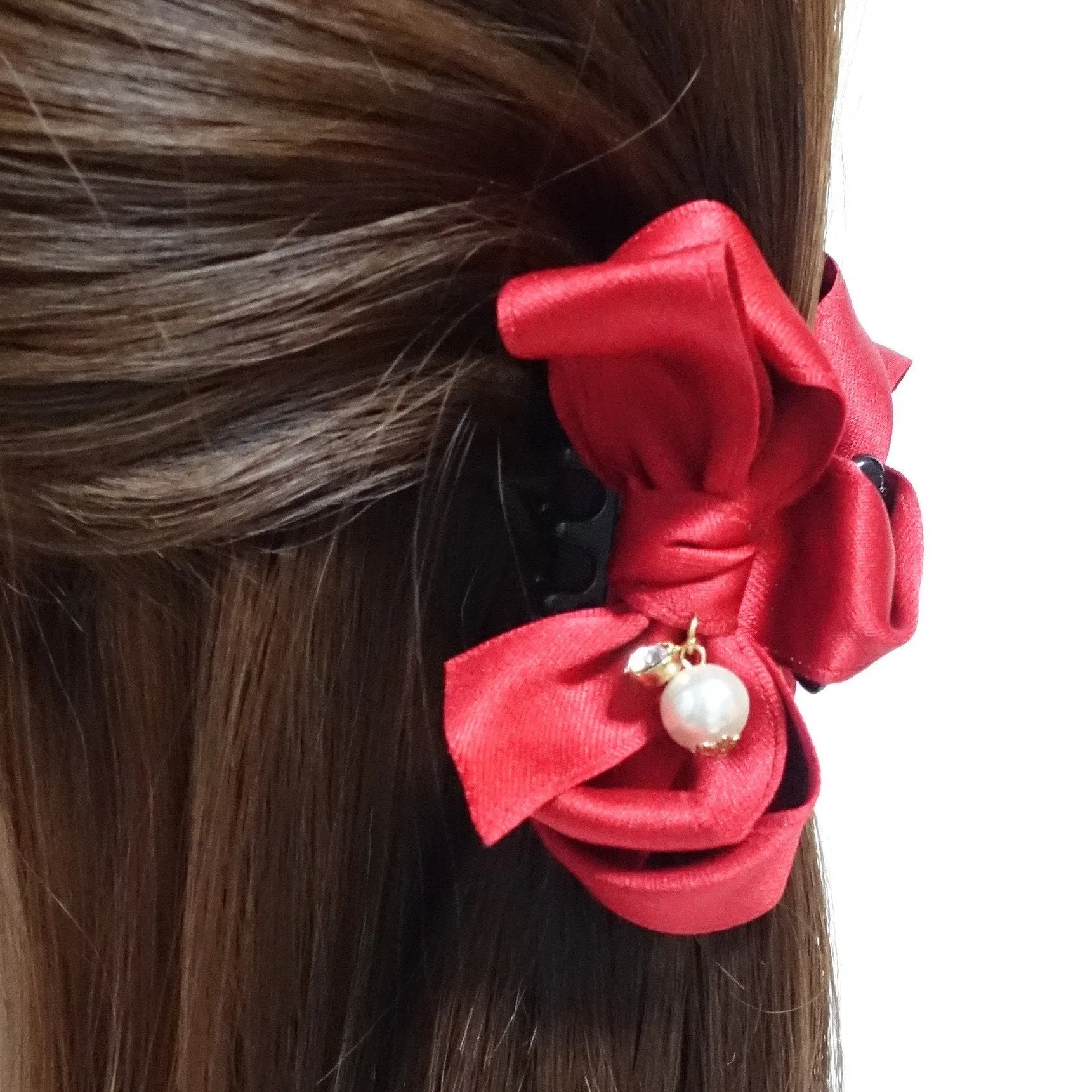 Handmade Satin Bow Mini Hair jaw Claw Clip Women Hair Accessories Small Hair Claw