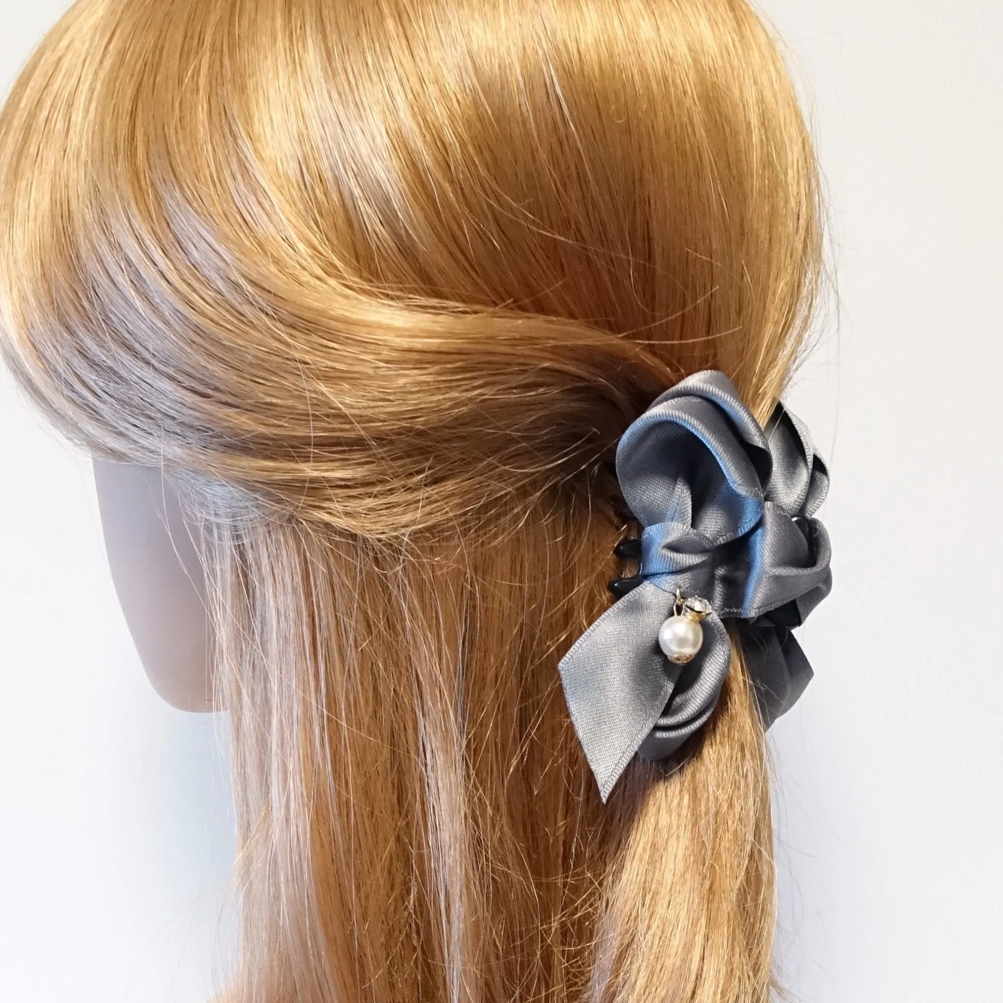 Handmade Satin Bow Mini Hair jaw Claw Clip Women Hair Accessories Small Hair Claw