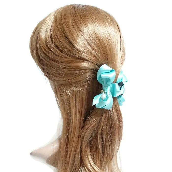 Handmade Satin Bow Mini Hair jaw Claw Clip Women Hair Accessories Small Hair Claw