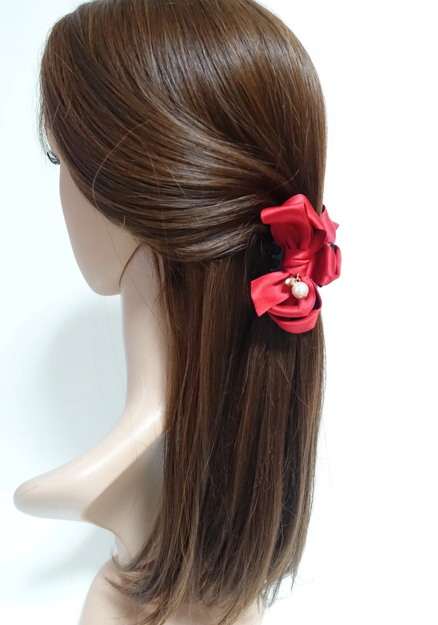 Handmade Satin Bow Mini Hair jaw Claw Clip Women Hair Accessories Small Hair Claw