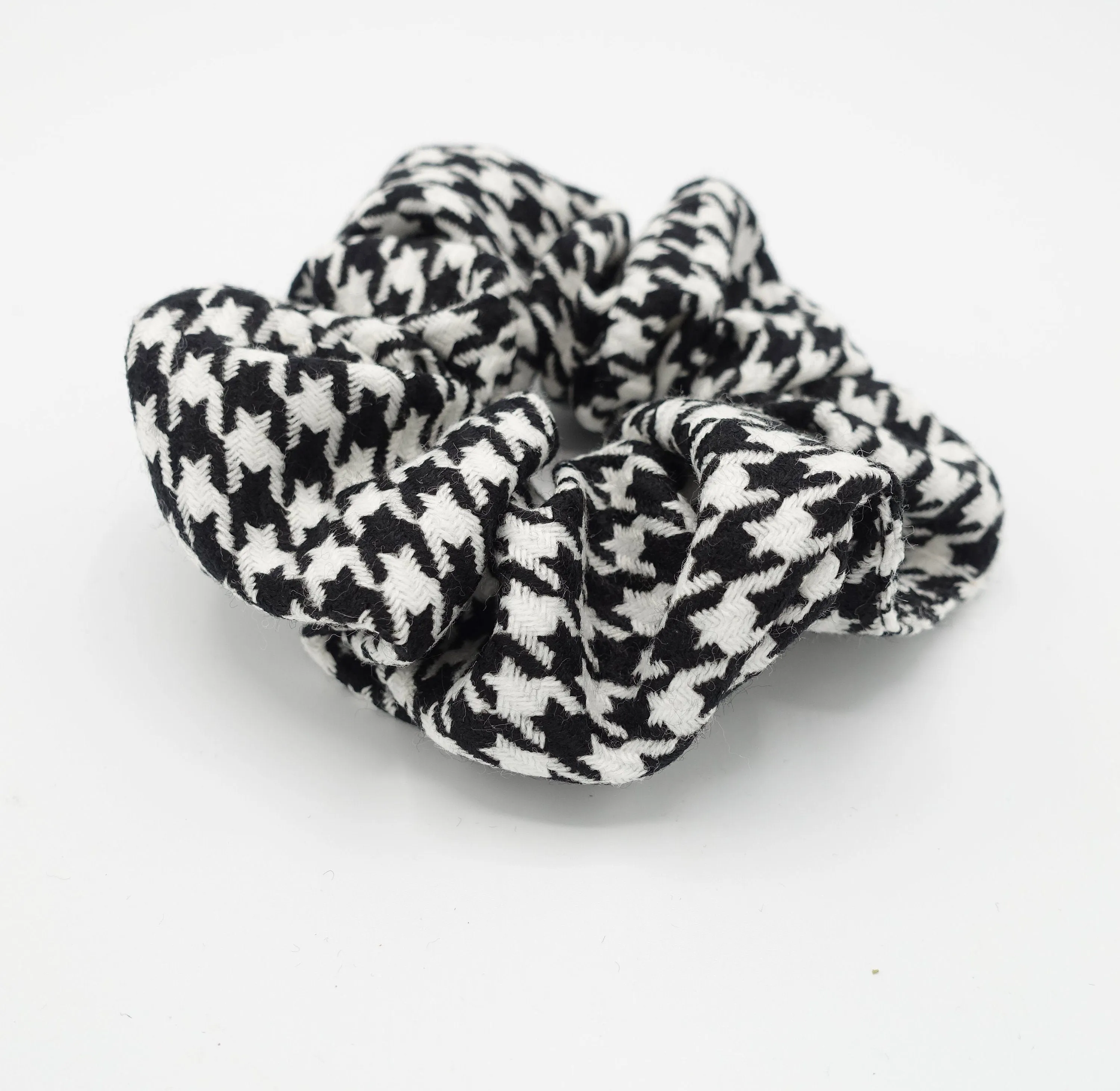 houndstooth check scrunchies Fall Winter pattern scrunchy women hair accessories