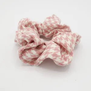 houndstooth check scrunchies Fall Winter pattern scrunchy women hair accessories