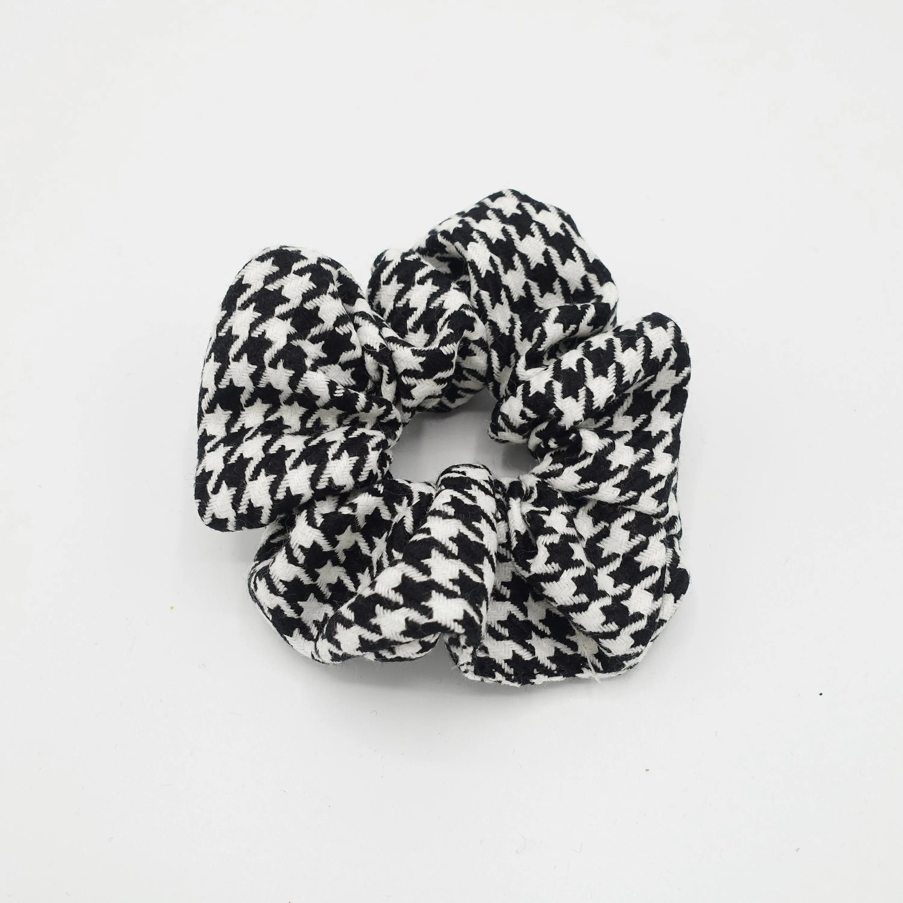 houndstooth check scrunchies Fall Winter pattern scrunchy women hair accessories