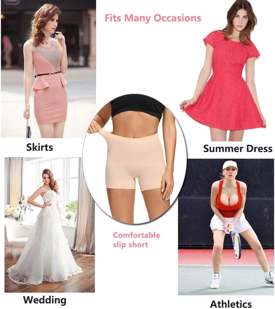 JOYSHAPER Women's Smooth Slip Shorts Under Dresses Comfortable Boyshorts Panties Nylon Spandex Underwear Stretch Shorts
