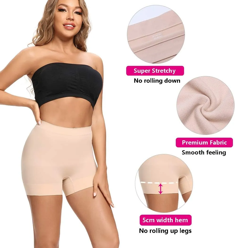 JOYSHAPER Women's Smooth Slip Shorts Under Dresses Comfortable Boyshorts Panties Nylon Spandex Underwear Stretch Shorts