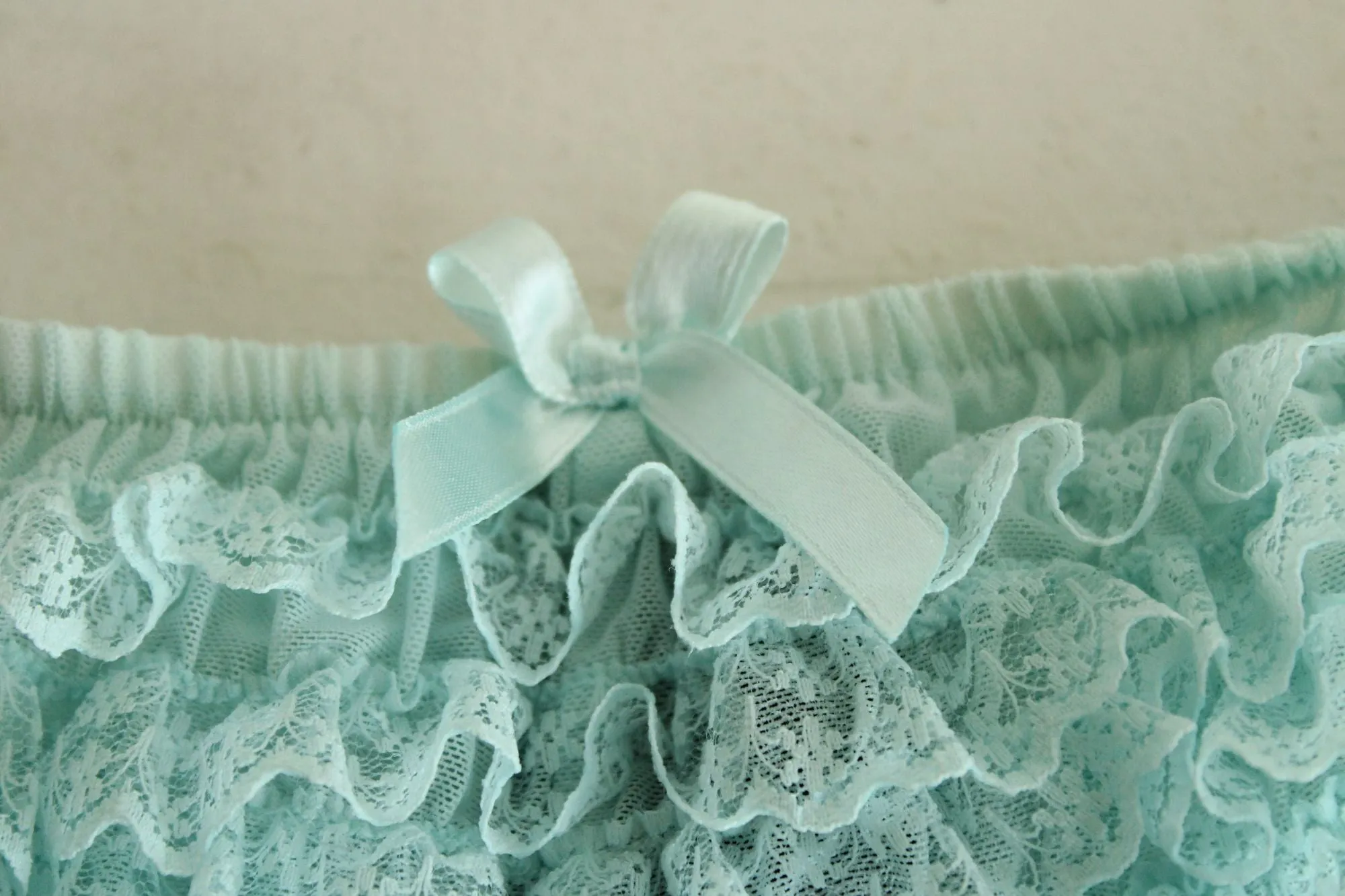 Leg Avenue Frilly Bloomer Boyshorts, One Size, Light Blue