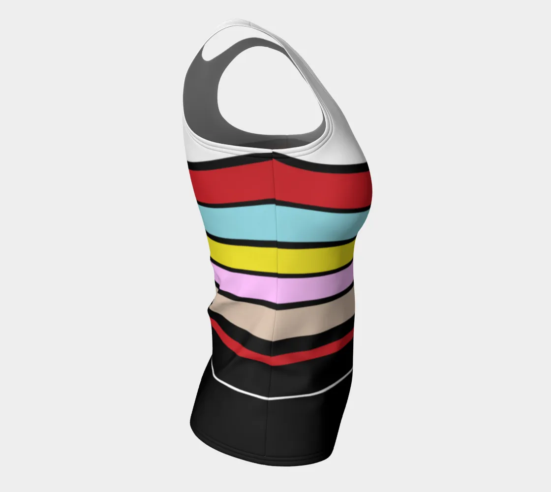 Multicolored Fitted Top
