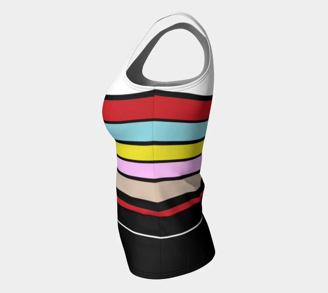 Multicolored Fitted Top