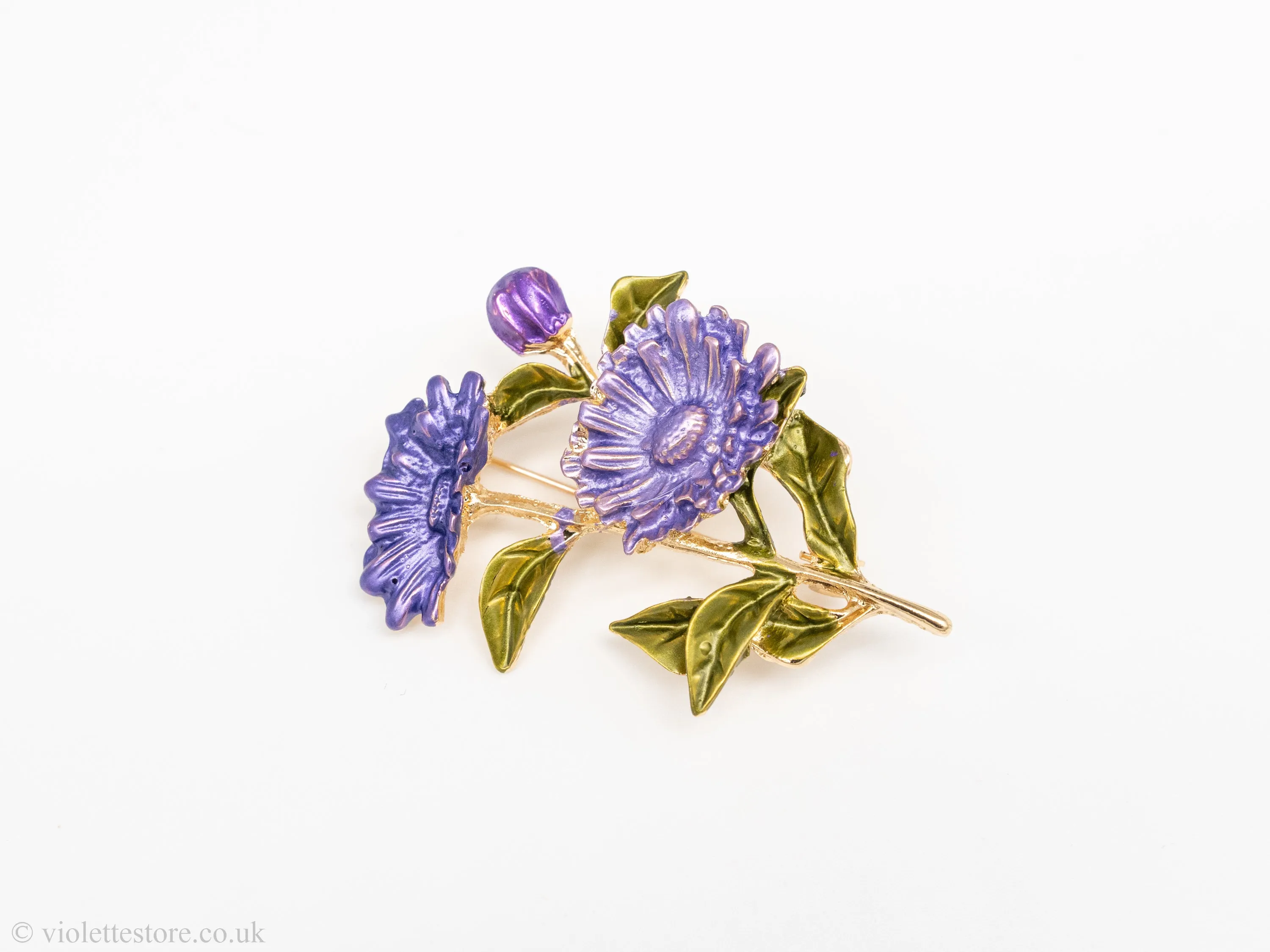 Purple Flower Woman Brooch