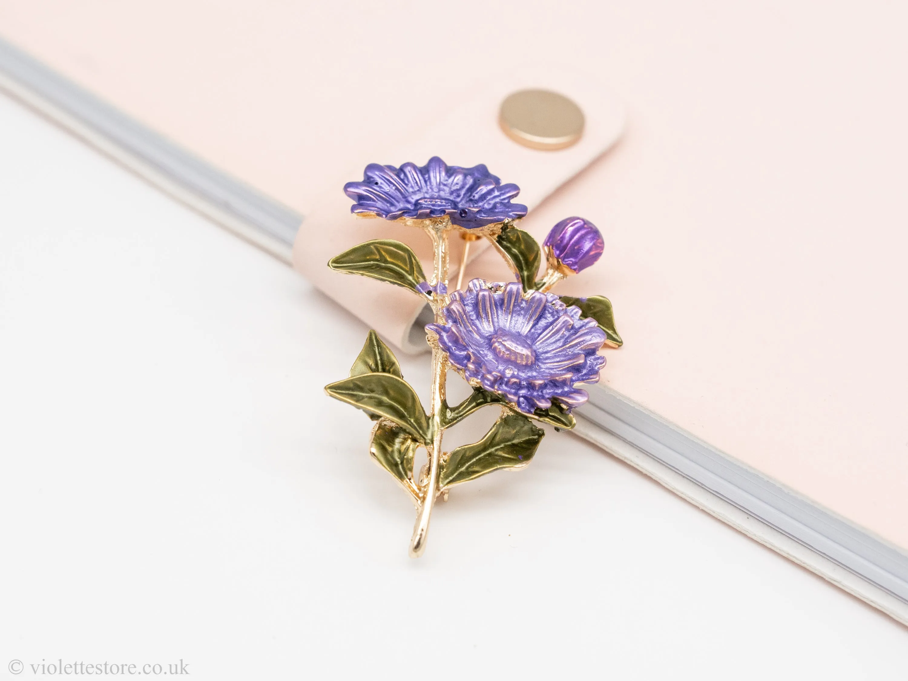 Purple Flower Woman Brooch