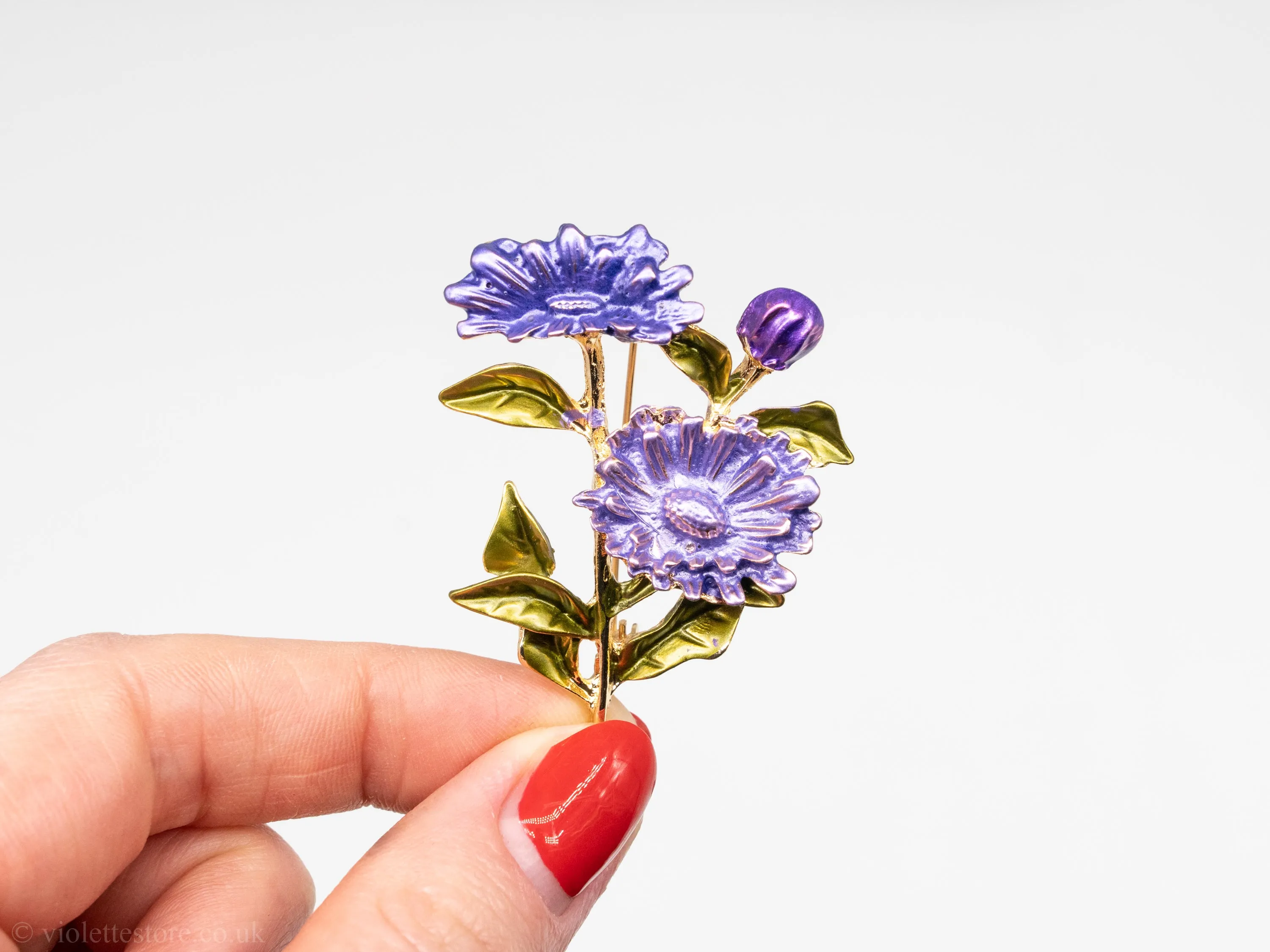 Purple Flower Woman Brooch