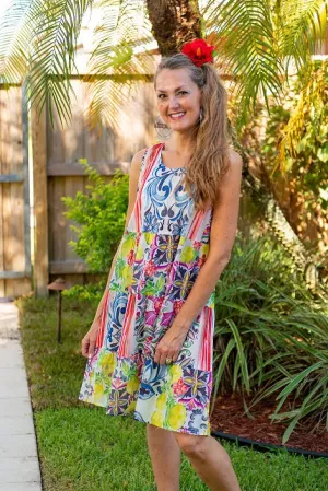 Raspberry Lemons KikiSol Tiered Tank Dress