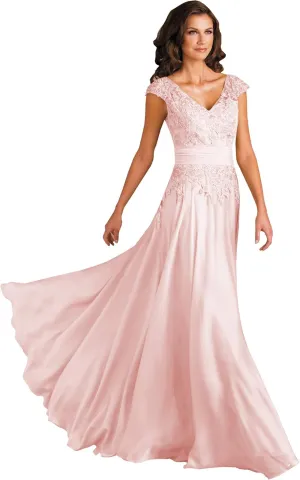 Sukleet Women's Lace Applique Mother of The Bride Dresses for Wedding V-Neck Long Formal Evening Gowns