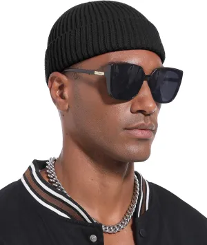 Swag Short Fisherman Beanie for Men Women, Wool Knit Cuff Soft Trawler Beanie Watch Hat, Winter Warm Hats Skull Cap