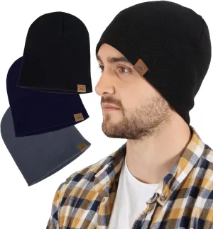 Tough Headwear Daily Knit Beanie - Beanies Hats for Men - Winter Hats for Men & Women - Warm Knitted Hats for Cold Weather