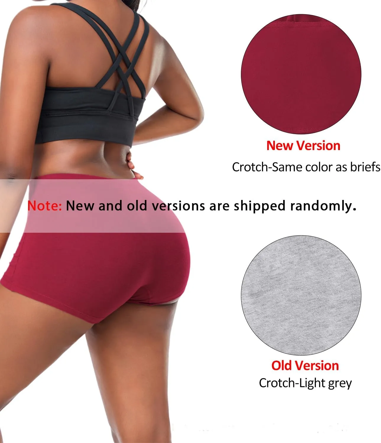 wirarpa Women's Boyshorts Panties Cotton Boxer Briefs for Ladies Underwear Shorts with Cotton Crotch 4 Pack